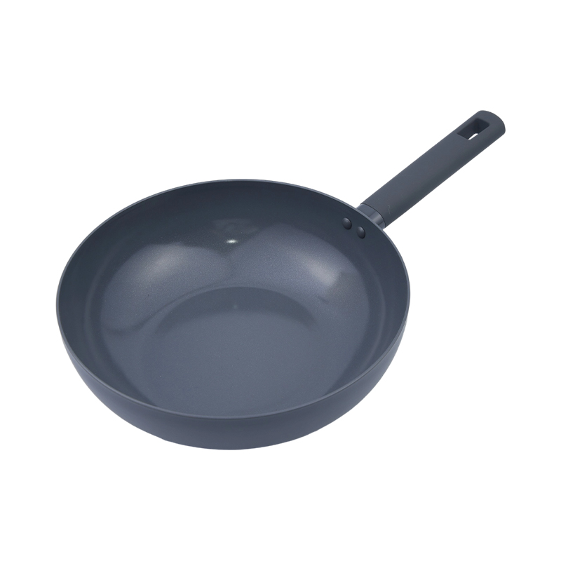 Lisovaný hliníkový Wok čierny mramor